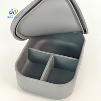 Boîte à lunch en silicone de qualité alimentaire avec couvercle anti-fuite Passe au micro-ondes et au lave-vaisselle Service OEM/ODM Boîte en caoutchouc personnalisée