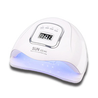 Lampe à ongles UV LED professionnelle 150W SUN X5 MAX - Séchoir à ongles haute puissance pour vernis gel - Capteur intelligent, affichage numérique, salon