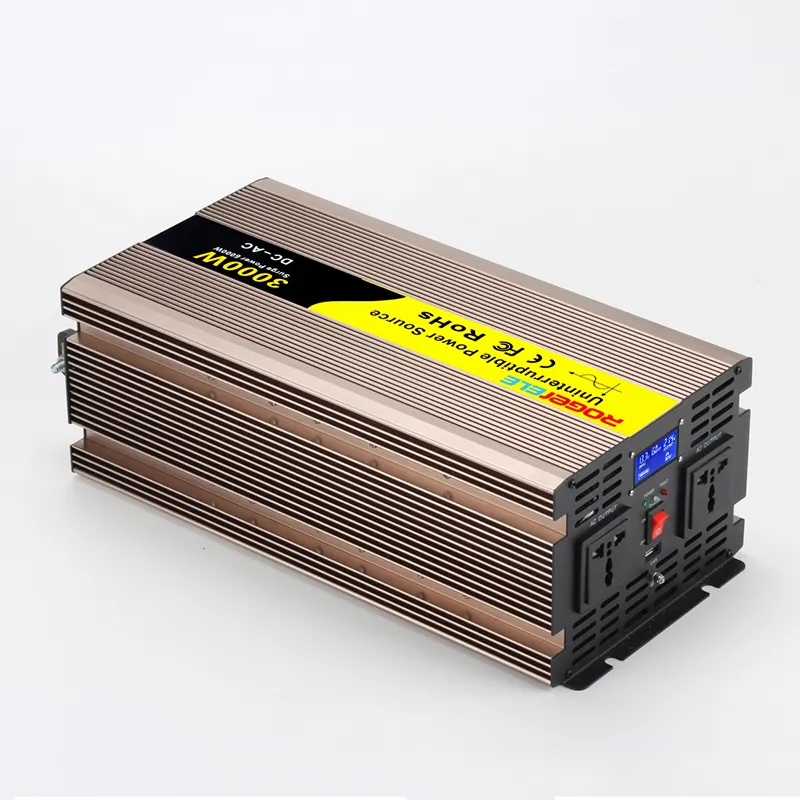 Inverter Made-in-China con caricabatterie 3000w UPS inverter 12V 24V a 110V 230V 50/60Hz funzione di ricarica UPS