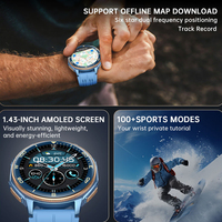 Nouvelle montre connectée intelligente S99 AI avec ChatGPT, GPS, carte hors ligne, boussole, lampe de poche, étanche 3ATM, montre connectée de sport et de fitness pour hommes