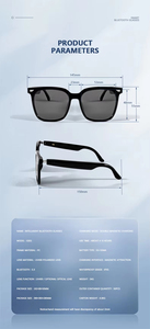 GS01 Intelligent <b>Bluetooth</b> Glasses BT 5.3 Smart Touch Audio Music Stereo Sound UV400 Polarized Lens Lightweight Smart Sunglasses - Product Image 2