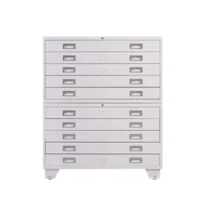 Kabinet lemari arsip archi Steel wide many small drawers map flat file cabinet custom metal 5 13 flat file storage map cabinets