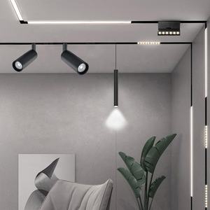 Système d'éclairage sur <span class=keywords><strong>rail</strong></span> commercial, lampe de focalisation, luminaires de spot pour la vente au détail, projecteurs, <span class=keywords><strong>rail</strong></span> magnétique linéaire, éclairage sur <span class=keywords><strong>rail</strong></span> - Product Image 4