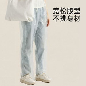FaSoLa Waterproof Rain Pants Half Length Disposable Adult Unisex Cycling Wear - Product Image 3