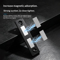 Loquet magnétique invisible sans perçage, aimant pour porte coulissante, porte de placard, aimant pour tiroir, loquet adhésif, aimant puissant