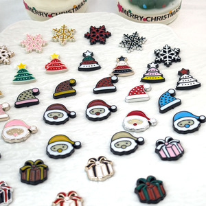 Cartoon Christmas Series Snowflake <b>Tree</b> Plastic Resin DIY Jewelry Accessories For <b>Shoes</b> Hair Bag Decorations - Product Image 2