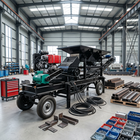 Concasseur à mâchoires mobile diesel mini portable 800*800, 35 tonnes par heure, simple et facile à utiliser pour l'exploitation minière