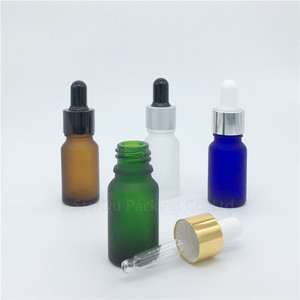 <span class=keywords><strong>10cc</strong></span> de ámbar azul claro botella de vidrio verde con cuentagotas 10ml botella de vidrio de aceite esencial - Product Image 2