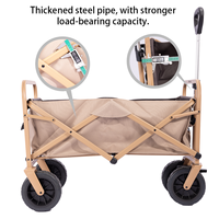 Chariot pliant multifonction robuste avec porte-gobelets et quatre roues, grande capacité, pour usage extérieur