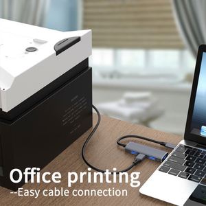 ฮับ USB-C สำหรับชาร์จและถ่ายโอนข้อมูล พร้อมอะแดปเตอร์ USB3.0 OTG สายเคเบิล HUB2.0 แท่นวางแล็ปท็อปพร้อมพอร์ตเชื่อมต่อ USB3.0 สำหรับแท็บเล็ต - Product Image 6