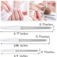 Lime à ongles et polissoir double face en acier droit, professionnelle, durable, haute qualité, mini manucure, grain 80/180