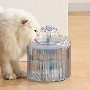 Fontaine à eau pour animaux de compagnie en verre, manuelle, pour chat et chien, avec filtre automatique, eau circulante, non électrique, capacité 2L - Product Image 2