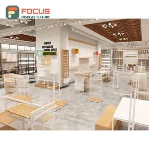 Commercial Store Interior Mixed Material Display Counter Vendor Clothing Store - Product Image 4