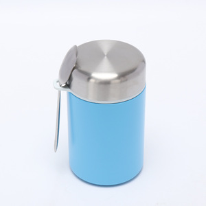 Food Preservation Insulation Cup Sky Blue Cylinder Thermos For Lunch Boxes - Product Image 3