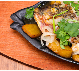 Juego de Teppanyaki de Hierro Fundido (Redondo y para Pescado) - Plancha Comercial para Barbacoa Coreana y Fiestas <span class=keywords><strong>en</strong></span> Casa - Product Image 4