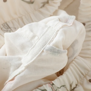 <span class=keywords><strong>Pigiama</strong></span> da Donna Personalizzato all'Ingrosso Primavera Autunno con Stampa Floreale a Cartoni Animati, Colletto Reversibile e Realizzato in <span class=keywords><strong>Cotone</strong></span> - Product Image 5