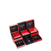 Boîte de présentation de bijoux en verre de luxe imprimée carrée, nouveauté promotionnelle, cadeau pour le Nouvel An chinois, la Fête des Mères, Thanksgiving, pour bijoux préservés