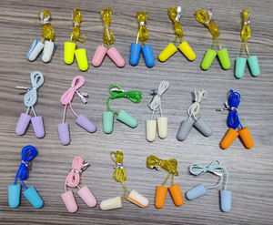 Gehörschutz Schnur gebundene schwarze Ohr stöpsel mit durchsichtigen PU-Schaum-Ohr stöpseln, einzeln verpackt - Product Image 6