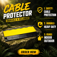 800x410x50mm caoutchouc 4 canaux voie trafic incident vitesse rampe sol câble protecteur câble pont