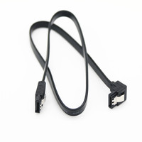 Kabel Data SATA 3.0 50cm 8-Core Elbow, Promo Panas, 6.0Gbps, 7PIN, Pelindung Jalinan, Selubung TPE, Konduktor Tembaga Berlapis Timah, Pengisian Cepat 3A
