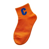 Chaussettes pour enfants Printemps et été Coton peigné Version coréenne Big C Letter Chaussettes pour garçons et filles