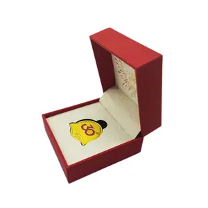 New Technology Gold Platinum Electroplate Lapel Pin Gift Box Badge Enamel Pin