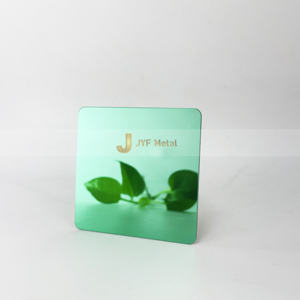 Plaque en acier inoxydable vert émeraude M82, finition miroir, pliage, découpe, revêtement mural, crédence de cuisine, décoration commerciale - Product Image 6