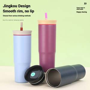 Botella de Acero Inoxidable Más Vendida, Taza con Logotipo Personalizado, con Pajita, Apta para Exteriores - Product Image 4