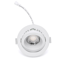 Spot en aluminium anti-éblouissement Dim to Warm Dali Ceil Spot Light Moderne 8-12W COB LED Downlights Réglable Degré Recess Spot Lamp