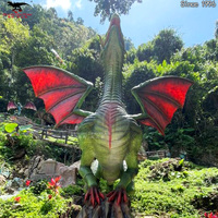 Modèle de dragon animatronique réaliste grandeur nature, imperméable, sur mesure, pour parc à thème