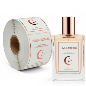 Custom Fancy Perfume Bottle <strong>Label</strong> 3D Varnish Raised/Embossed Logo Sticker Rose <strong>Gold</strong>/Pink Foil Printing Metallic Packaging <strong>Labels</strong> - Product Image 1