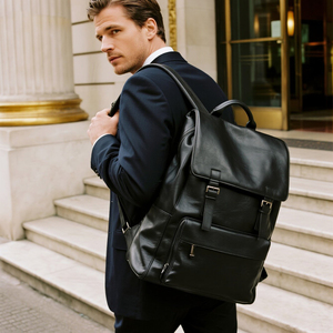 Commercio all'ingrosso di alta qualità nero Top in <span class=keywords><strong>pelle</strong></span> di grano <span class=keywords><strong>zaino</strong></span> da <span class=keywords><strong>uomo</strong></span> fatto a mano retrò in vera <span class=keywords><strong>pelle</strong></span> <span class=keywords><strong>zaino</strong></span> per Laptop per uso quotidiano - Product Image 5