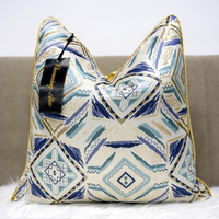 22x22 24x24 Pouces Usine personnalisée grande quantité en gros luxe confortable jacquard housses de coussin