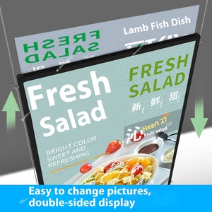 Siêu mỏng hai mặt dẫn chiếu sáng bảng hiển thị hai mặt treo hộp đèn triển lãm quảng cáo hộp đèn hiển thị - Product Image 2