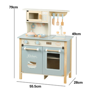 Ensemble de <span class=keywords><strong>cuisine</strong></span> en <span class=keywords><strong>bois</strong></span> pour enfants de style européen 2025, jeu de rôle, <span class=keywords><strong>cuisine</strong></span>, jouets éducatifs, capacité de rangement, jouets de développement pour enfants - Product Image 5