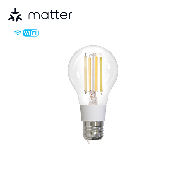 Matter Smart Filament Bulb Color Temperature Energy Saving Biological Rhythm E27 7W Schedule Voice Remote Tuya APP Control Bulb