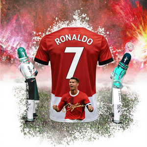 Maillot de football Ronaldo 7 AI 2026 imprimé par transfert thermique motif léopard 100 % coton respirant pour femme printemps quotidien - Product Image 3