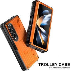 Custodia di Lusso per Telefoni Cellulari <span class=keywords><strong>Samsung</strong></span> <span class=keywords><strong>Galaxy</strong></span> Z Fold 5 4 <span class=keywords><strong>3</strong></span> con Supporto, Protezione Completa Antiurto, Stile Business - Product Image 3