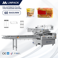 Machine d'emballage automatique LINPACK pour gaufres, pain grillé, pâte à pain, sandwichs, type oreiller