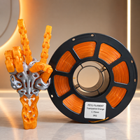 Filamento PETG Transparente Naranja Básico de 1.75mm para Impresora 3D, Material de Impresión PETG Estándar para Impresoras 3D FDM, Venta al Por Mayor