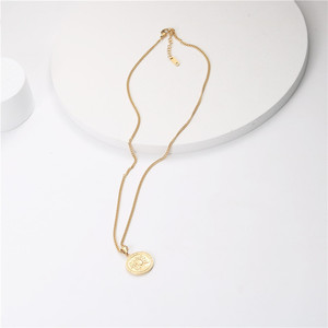Women Winter Cloth Jewelry Long Chain Mythology <strong>Medusa</strong> Coin Pendant <strong>Necklace</strong> - Product Image 4