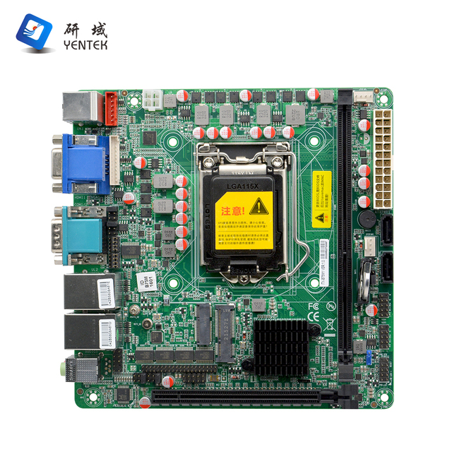Factory Motherboard Intel LGA1155 Z77 Chipset 2 DDR3 VGA HD PCIE X16 6 RS232 COM Industrial Mini Itx Motherboard