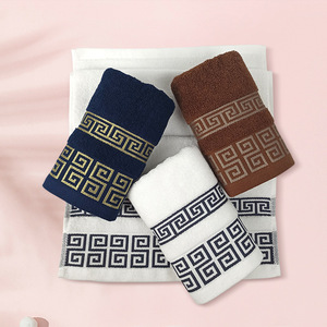 Juego de Toallas de Baño de Algodón con Patrón Geométrico, Rectangulares, Jacquard, para Uso Doméstico, para Adultos - Product Image 2
