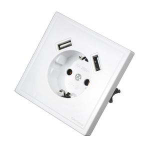 Enchufe USB de Pared con Dos Puertos USB 5V 2A de Carga Rápida, Panel Táctil, Material ABS, 10A para Montaje en Pared - Product Image 4