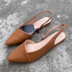 Sandalias Planas <span class=keywords><strong>de</strong></span> PU con Tira Trasera para <span class=keywords><strong>Mujer</strong></span>, al por Mayor |   <span class=keywords><strong>Zapatos</strong></span> Formales <span class=keywords><strong>de</strong></span> Oficina con Punta en Pico, Elegantes y Casuales - Product Image 3