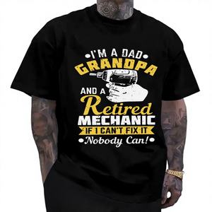 T-shirt unisexe amusant de 200 grammes, avec des coutures doubles, mignon, cadeau pour papa, tenue de base, vêtements fabriqués aux États-Unis, modèle - Product Image 1