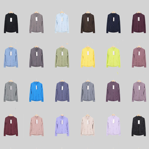 Veste de yoga Lulu SMMY pour femme, manches longues, coupe classique, rayures sur le devant, double face brossée, respirante, en élasthanne/nylon, écologique - Product Image 4