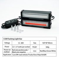 Nouveaux accessoires automobiles, barre lumineuse de signalisation à DEL COB 12-24V pour véhicules d'urgence - Durable et étanche à la poussière