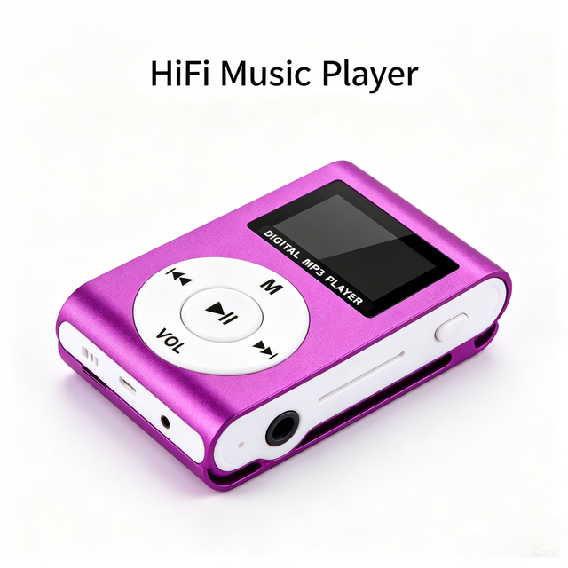 LCD Screen Creative Portable Clip Support TF Card Insertion Students MP3 Player