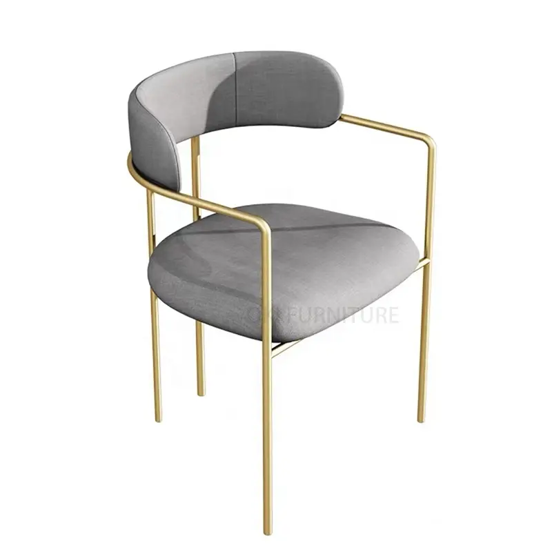 Home furniture modern cheapest metal leg velvet stainless Steel Bar Chair Luxury restaurant fast food cafe dining chair